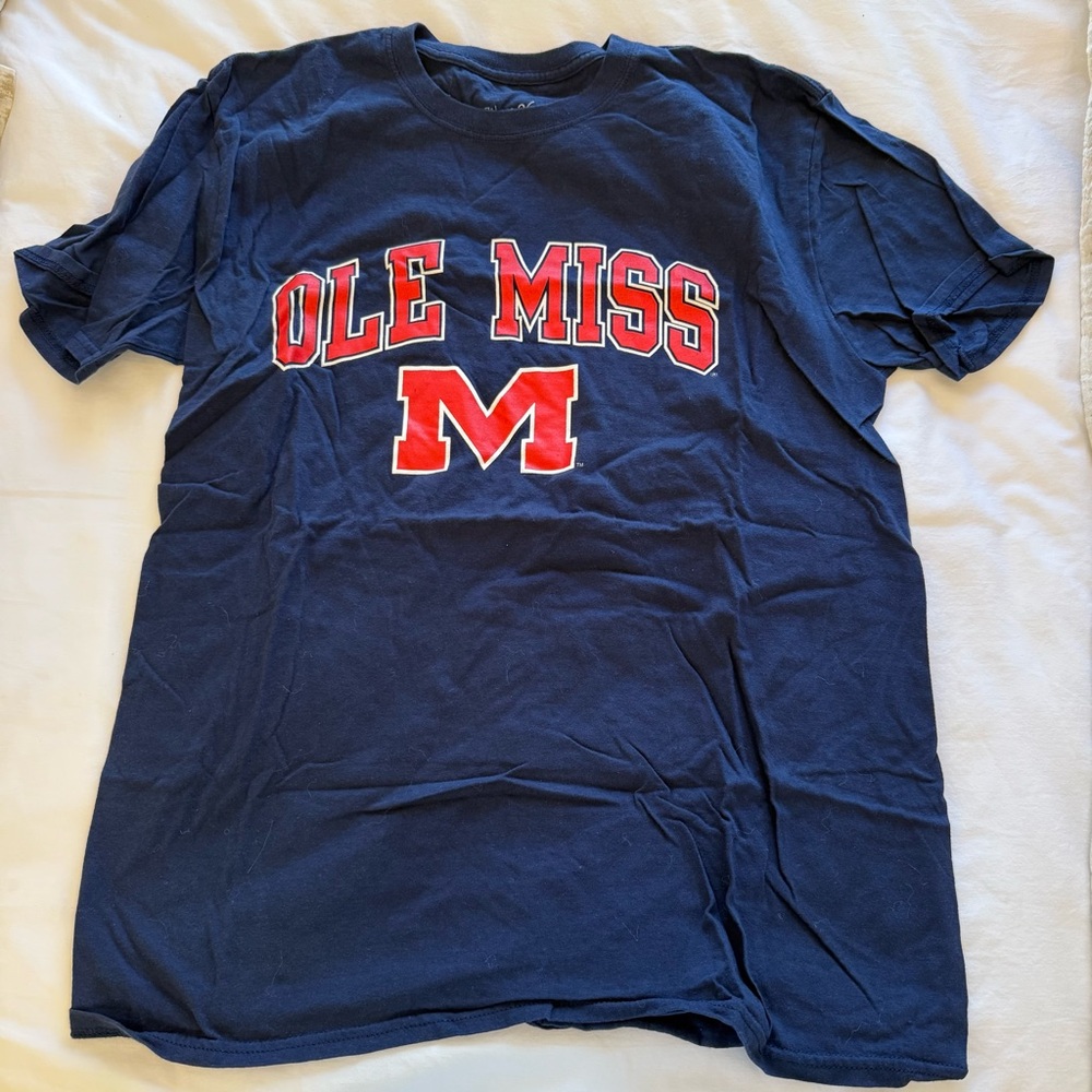 Ole Miss Navy Blue Short Sleeve Tee